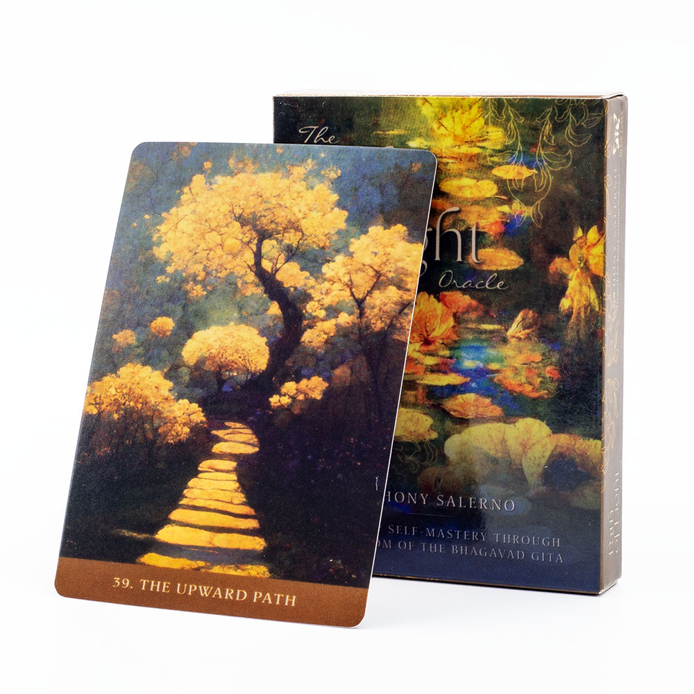 Board Game Path - ライトオラクルカードデッキの道,癒しと自己習得のための英語版,占いタロットカード,楽しいパーティーボードゲーム,39枚のカード