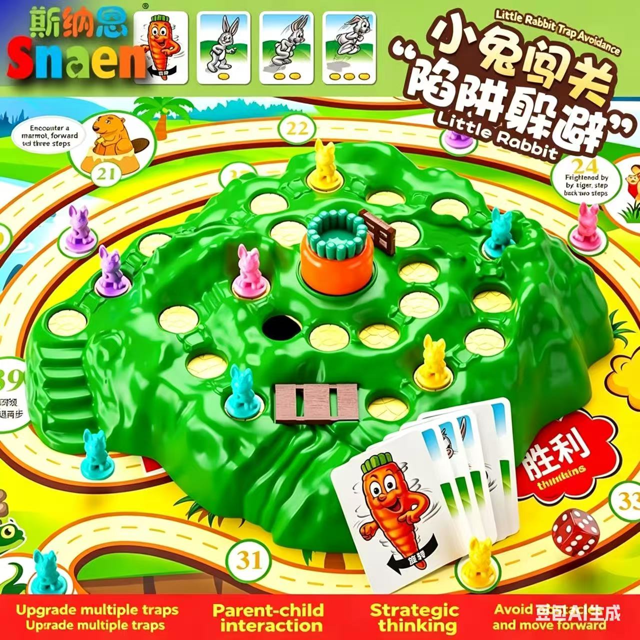 Board Game List - ホットセール楽しいおもちゃウサギトラップアップグレード版ボードゲームカード親子インタラクティブ集会クリエイティブテーブルゲーム男の子女の子誕生日プレゼント
