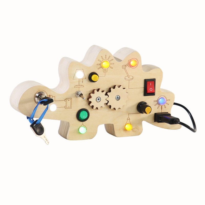 Board Game Nature - 工場ベビー製品ホット販売 2023 木製 LED ライトスイッチ忙しいボードゲームモンテッソーリ教育感覚おもちゃ子供のため