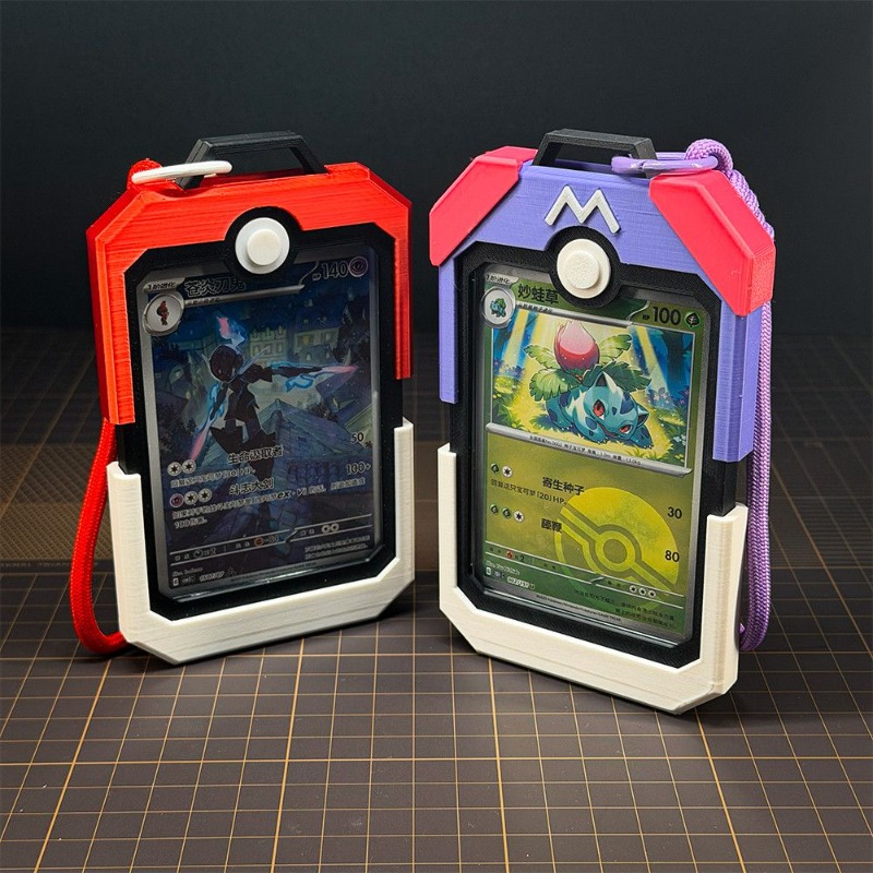 Board Game Design - ポケボール垂直カードホルダートランプカードカバーポケモンボードゲーム用IDトレーディングフォルダーフォトポーチキット保護カバー