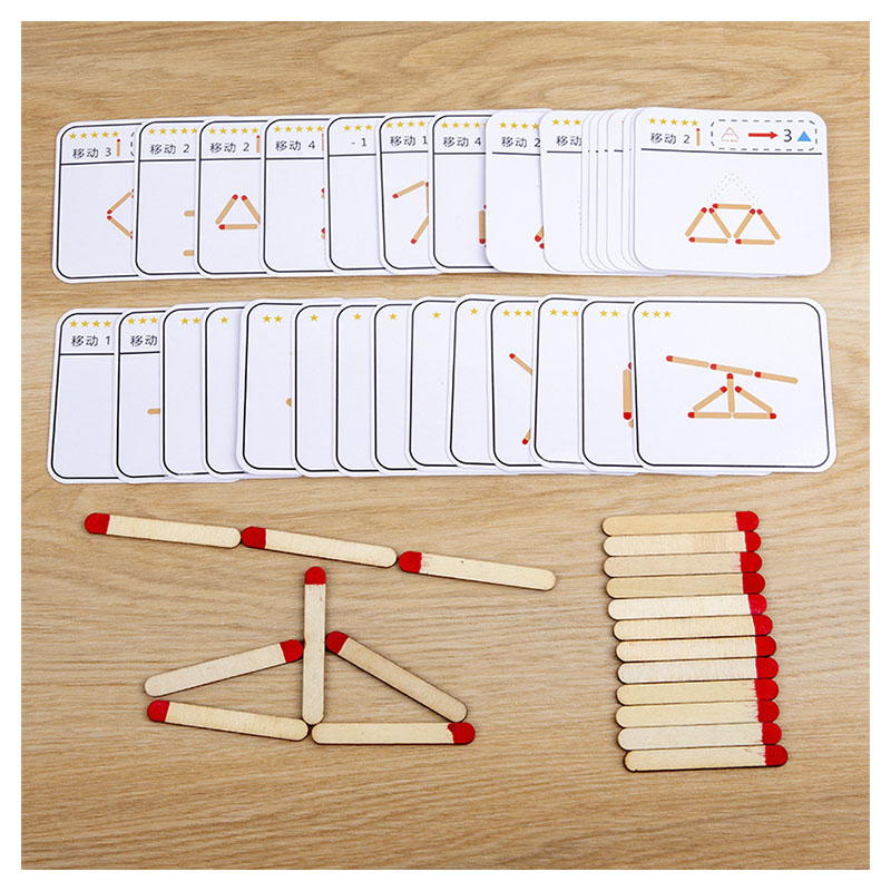 Board Game Nature - モンテッソーリマッチパズルゲーム木のおもちゃ DIY 数学幾何学ボードゲーム論理的思考マッチトレーニング教育玩具子供のため