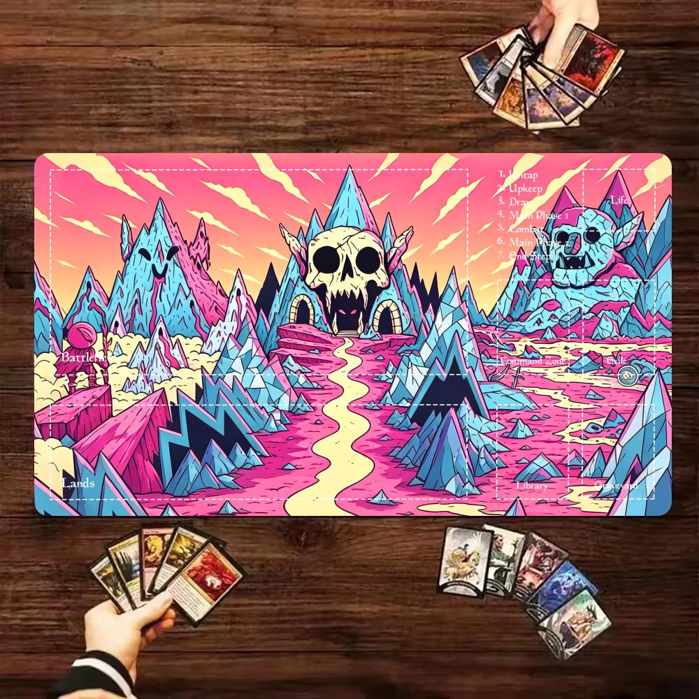 漫画ピンクスカルマウンテン TCG プレイマットゾーンマジッ - Play Mat Neoprene のレビューと価格