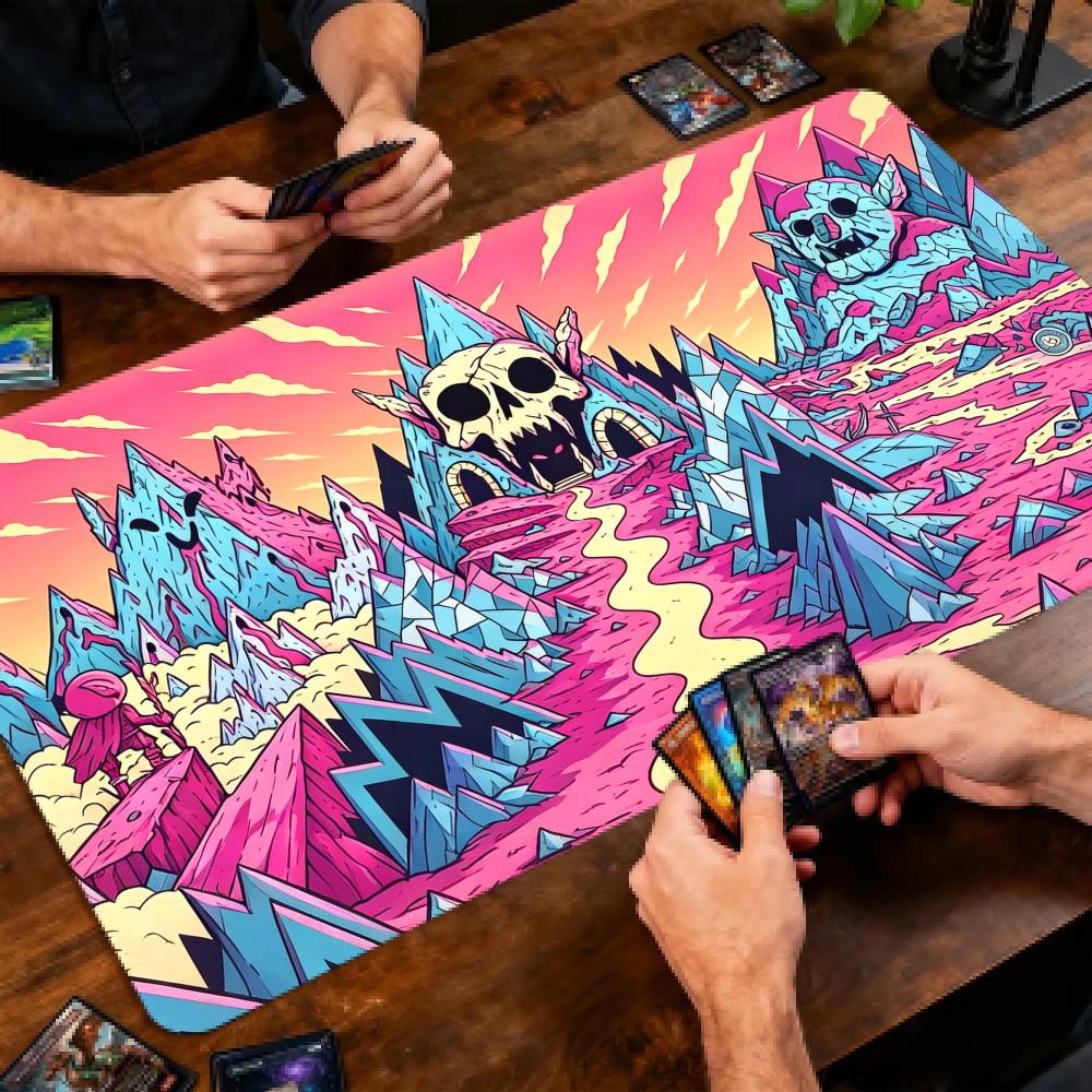 漫画ピンクスカルマウンテン TCG プレイマットゾーンマジッ - Play Mat Neoprene のレビューと価格