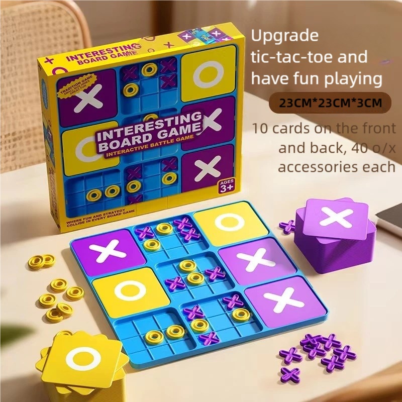 男の子にも女の子にも適した9マスのXO三目並べボードゲーム、 - Board Game Live のレビューと価格