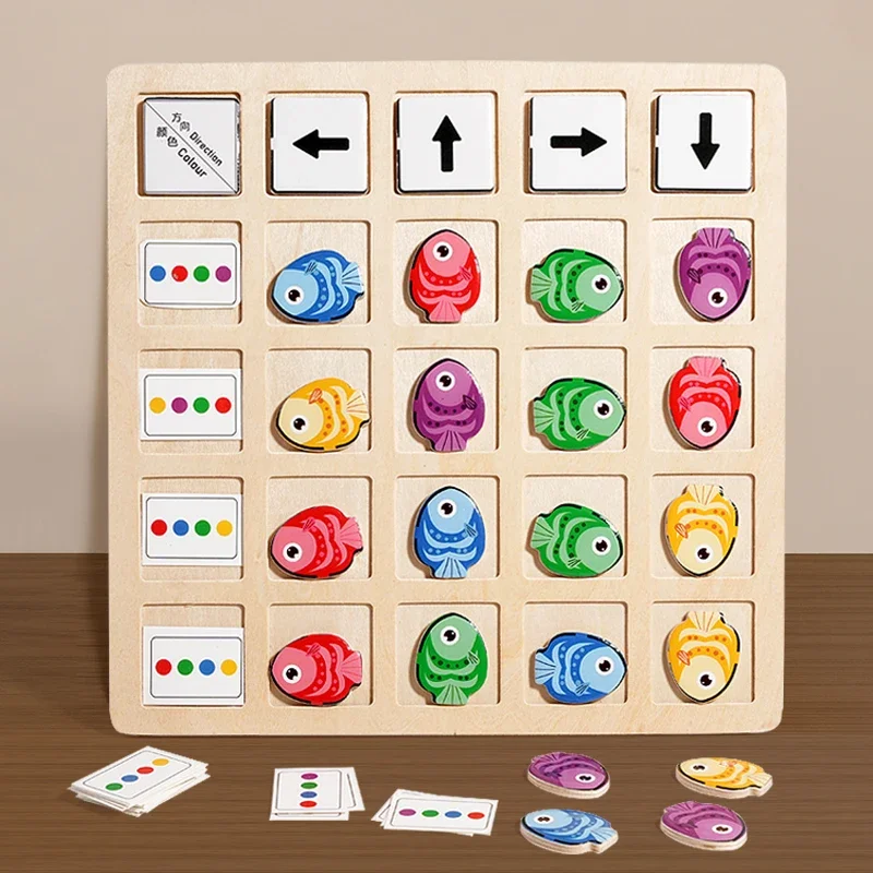木製モンテッソーリおもちゃ子供の論理的思考トレーニング方向性 - Board Game Nature のレビューと価格