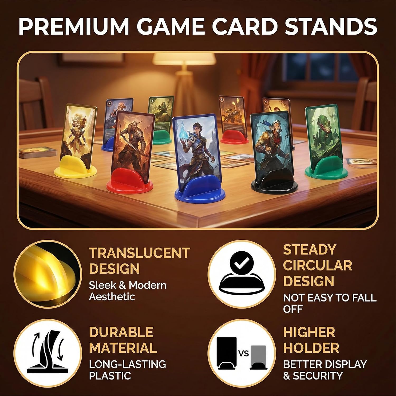 20/50個入り マルチカラー ミニカードスタンド プレイス - Board Game List のレビューと価格