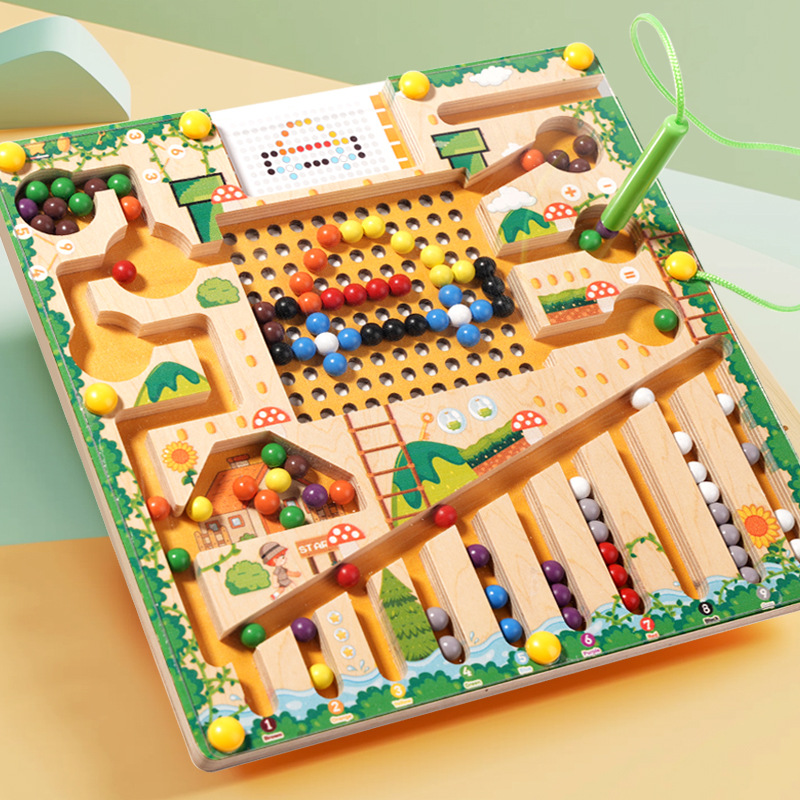 磁気並べ替えゲーム モンテッソーリ パズルおもちゃ 迷路ボー - Board Game Nature のレビューと価格