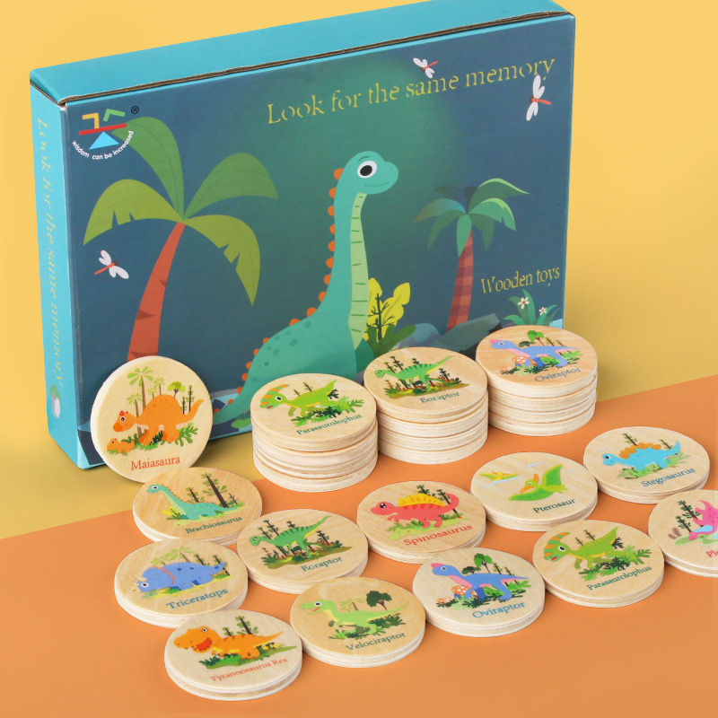 記憶ゲーム恐竜マッチングおもちゃ就学前マッチングボードゲーム - Board Game Nature のレビューと価格