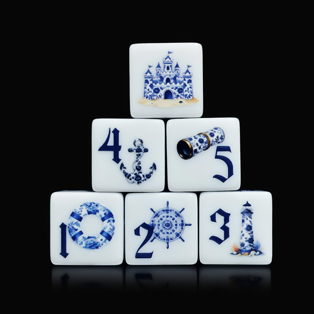 12個入り ブルー航海用16MMプリントD6アクリルダイス、 - Board Game Live のレビューと価格